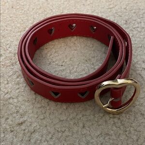 Red Belt With Heart Design